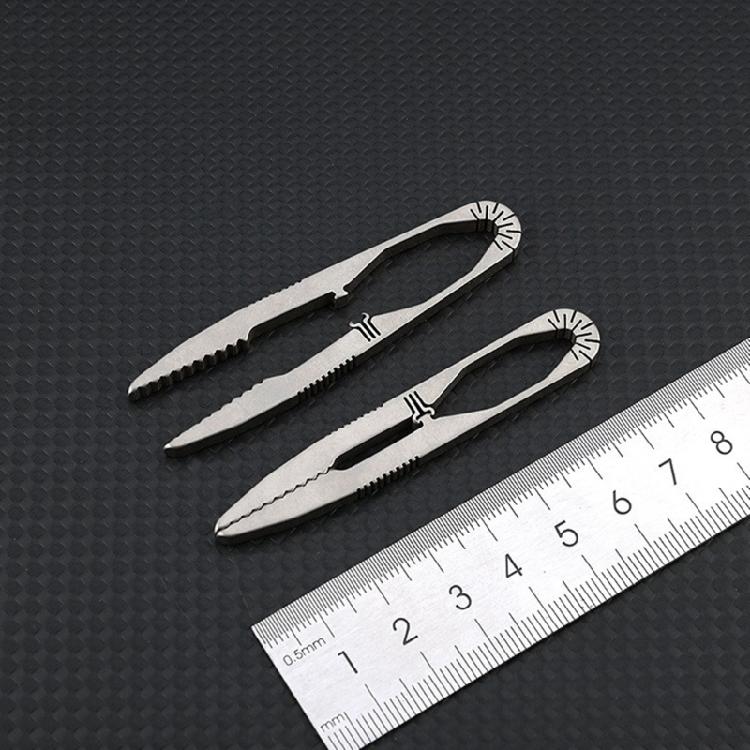 Outdoor Small Titaniums Alloys Tweezer Portable Tweezers Nipper Outdoor Pocket Tool Keychains Pendants Travel Tool