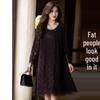 High-End Plus Size Sequin Lace Dress for Women - Stylish Autumn 2025 Collection