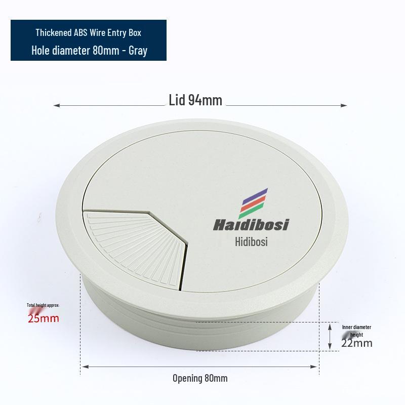 ABS Plastic Round Cable Hole Cover for Desk and Furniture