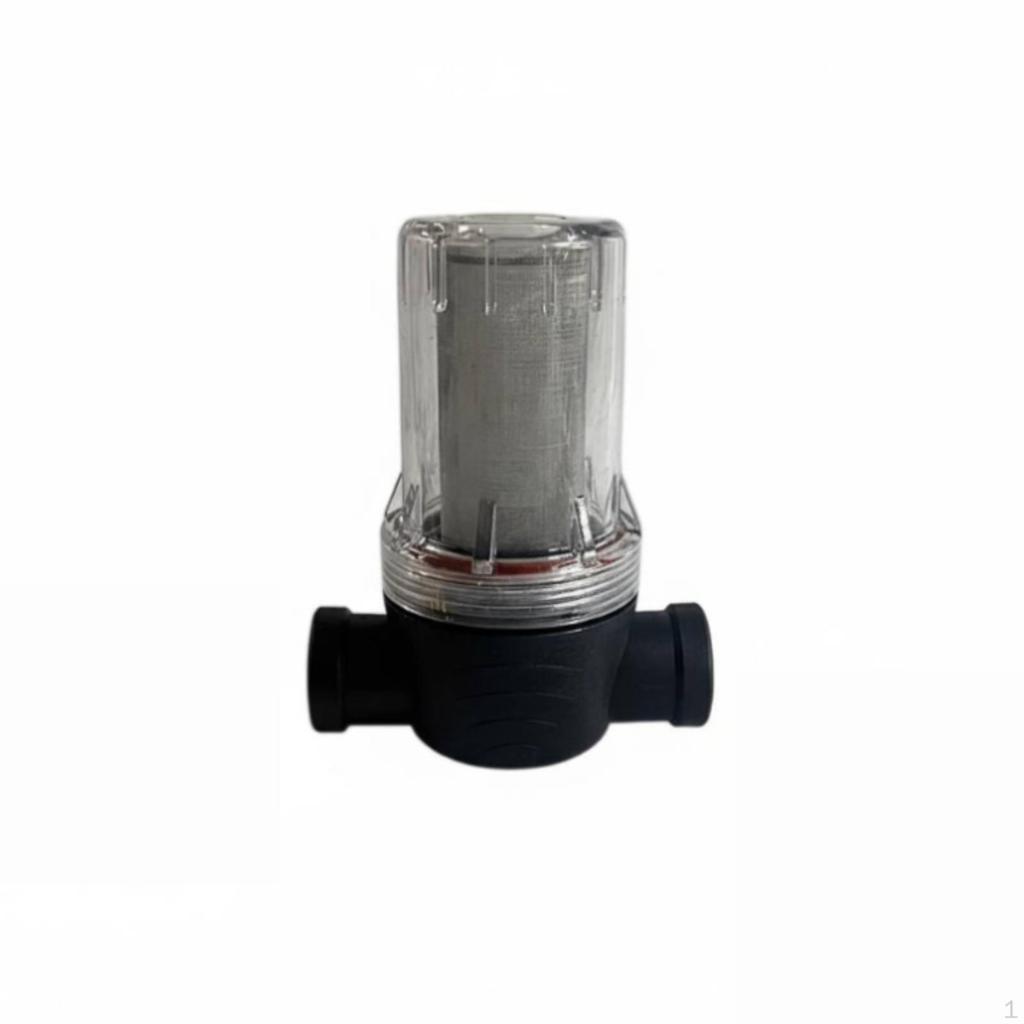 RV Water Pump Strainer Removes Sediment Inline Transparent Housing 50 Mesh