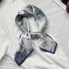 Elegant Floral Print Silk Scarf 68x68cm Lightweight Square Shawl Women Winter Office Chic Gift
