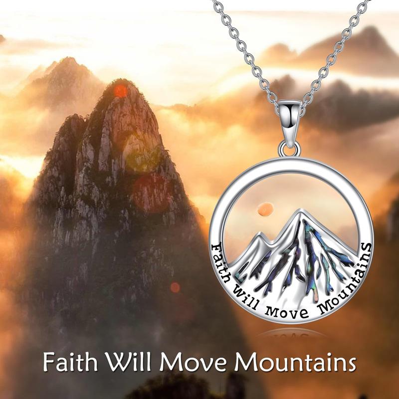 Fashionally Simple, Faith-inspired Round Hill-shaped Mustard Seed Stainless Steel Necklace