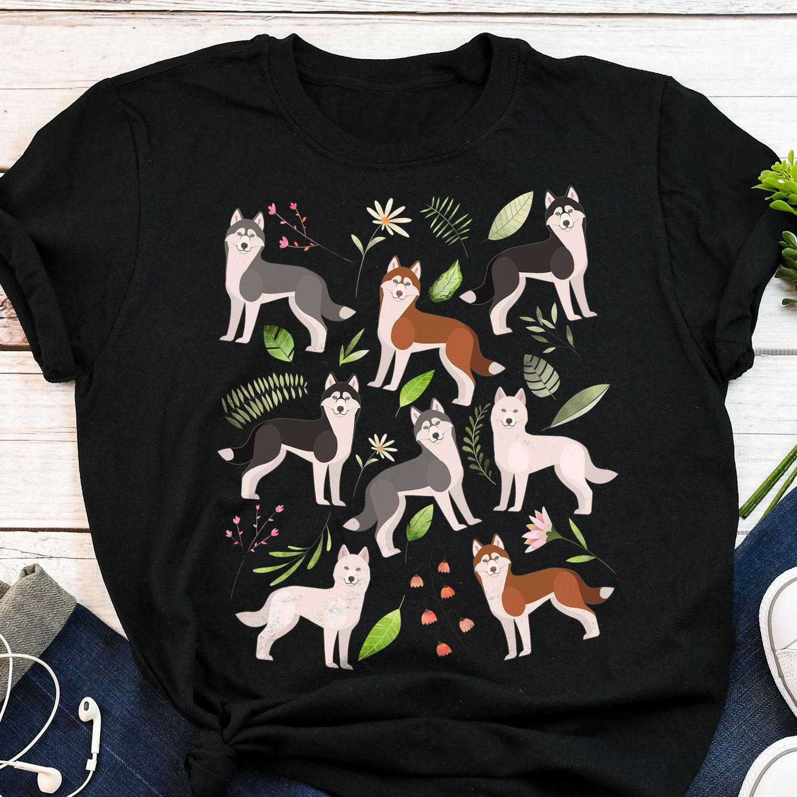 Husky Shirt,  , Dog Lover Gift, Cute Husky T-shirt, Husky Lover Tshirt, Pet Tee, Red Black White Gray Husky, Furry Fandom, Mom, Dad 160