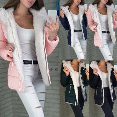 Mode Frauen Winter Verdicken Mäntel Langarm Warme Jacke Oberbekleidung Zipper Mantel