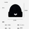 Sweet Heart Embroidery Knit Beanie Women Warm Winter Hat Adjustable Cute Student Cap