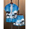 Men's Hawaiian Short-sleeved Shirt And Beach Shorts Set Beach Resort Men's Casual Shirt Summer Everyday Men's Sports Shorts