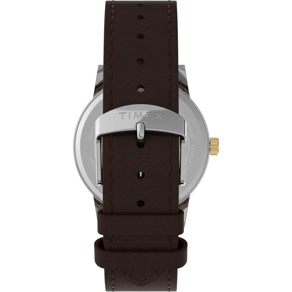 TIMEX Main Street Quartz Watch TW2Y67600 Green Dial Mineral Glass Men's 30m Water Resistant