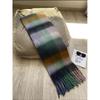 Autumn and Winter New European and American Ac Plaid Scarf Women's Fashion Contrasting Color Warm Couple Student Scarf Thickened Shawl