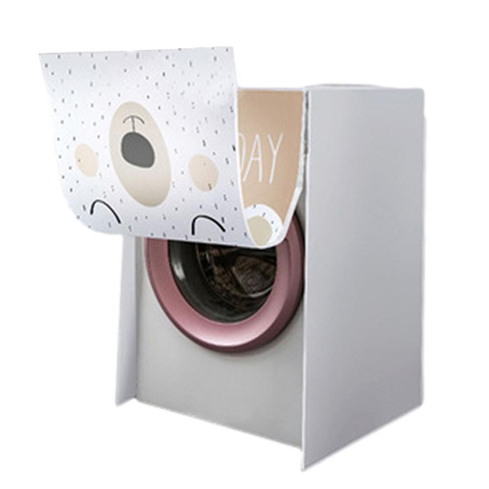 Housse de protection pour sèche-linge Housse pour lave-linge séchant à chargement par le dessus avec motif de dessin animé Fermetures éclair Imperméable Enveloppe pour lave-linge pour la maison le club