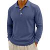 Men's Casual Solid Color Button Long Sleeve Top