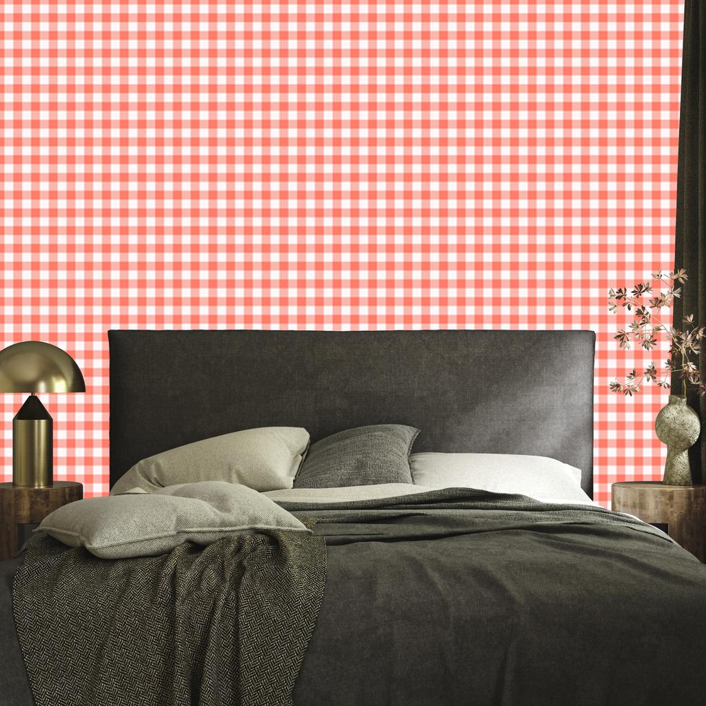 Wallpaper Fabric Pattern Harmonious Arrangement, Coral 50x1000