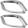 Chrome Highlander Rear Bumper Reflector Fog Light Lamp Frame Bezel Molding Cover Trims for 2014-2018 Toyota Highlander