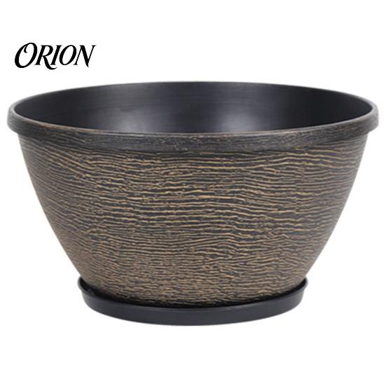 Resin Planter for Home Decor Flower Planters, Vintage Plant Pot with Drainage Hole & Saucer, Lightweight Stable Garden Container Indoor Outdoor, Retro