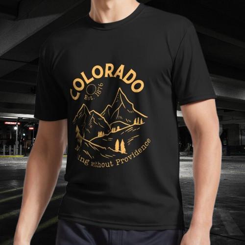 colection Logo T-Colorado The Centennial TShirt Funny Size Mode American T-shirt S