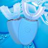 Electric Toothbrush U-Shaped Ultrasonic Silicone 360 Degrees Automatic Blue Light Toothbrush for Home Use