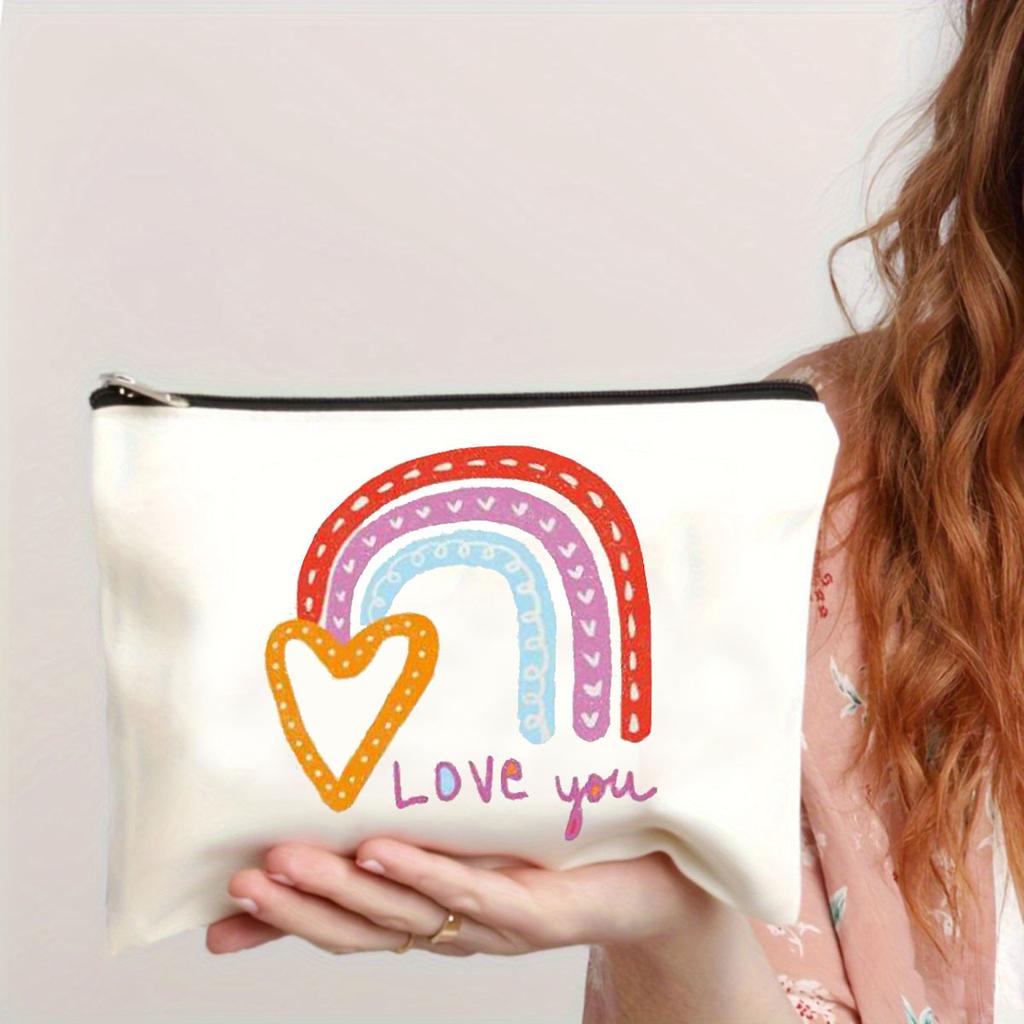 Valentine's Gift Cosmetic Bag Makeup Bags Travel Zipper Cosmetic Organizer Toiletry Bag Valentines Present for Her