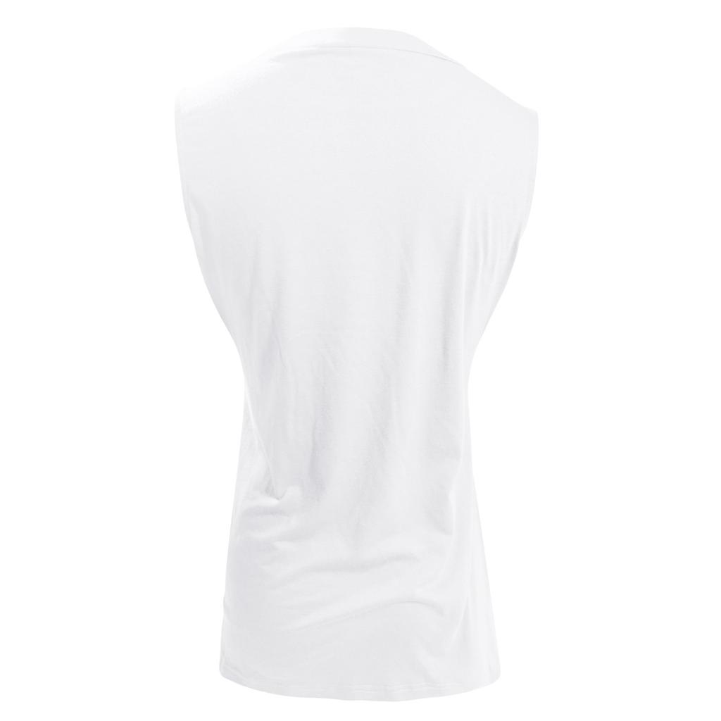 Women's Solid Color Stand Collar Tuxedo Vest Tops Pleated V Neck T-Shirt Tops