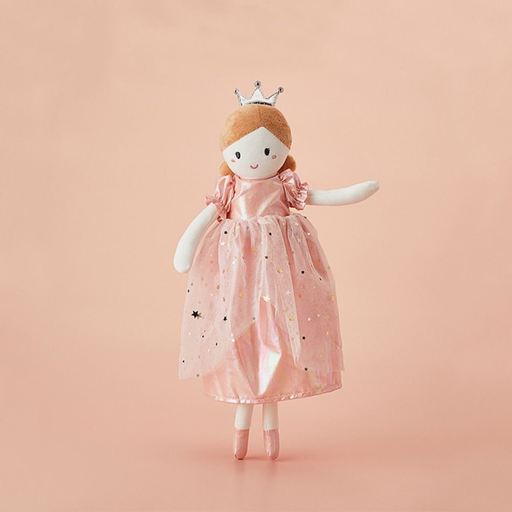 Nortic Style Princess Stuffed Doll Ballet Shoes Pink Dress Doll Girl Soft Plush Toy  Birthday Gift