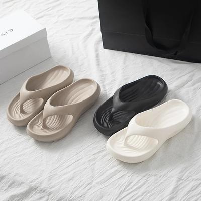 Women's Summer Fashion Anti-Slip Breathable Flip Flops Beach Sandals EVA Material Korean Style Casual Slip-On Slippers