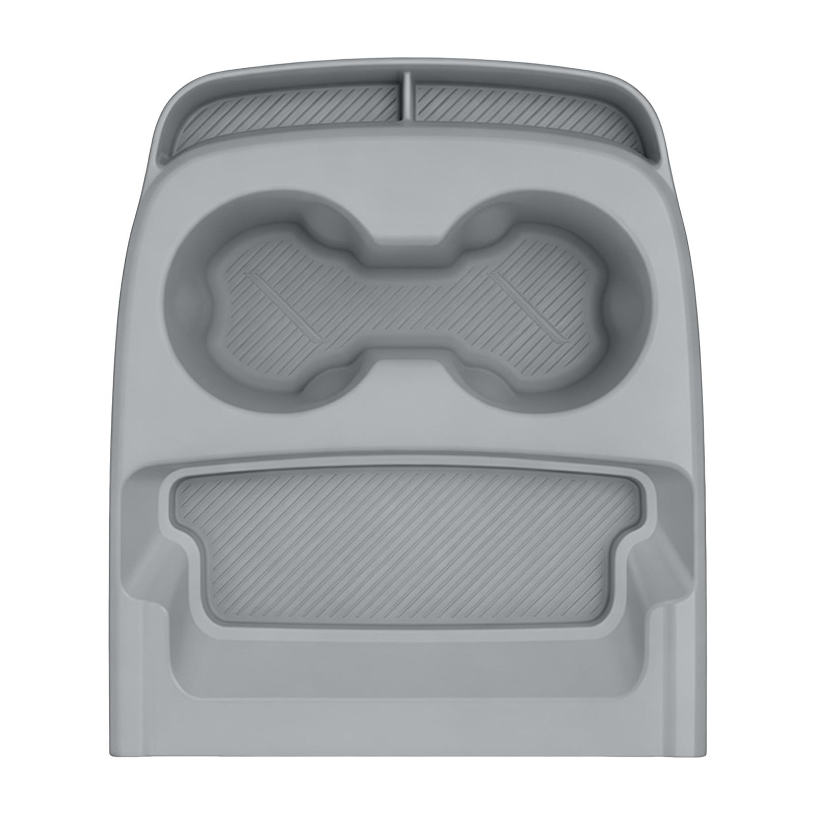 For Tesla Model Y Standard 2026 Center Console Silicone Cup Holder Kit Central Console Water Cup Holder Car Interior Accessories серый
