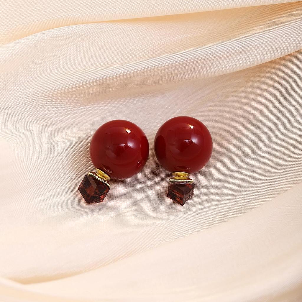 Ankerla Red Bow Heart Earrings: Enhance Skin, Slim Face, Exude Luxury - Perfect for New Year Elegance
