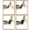 Tibetan Singing Bowl Wood Stick Buddhist Dormitory Meditation Crafts