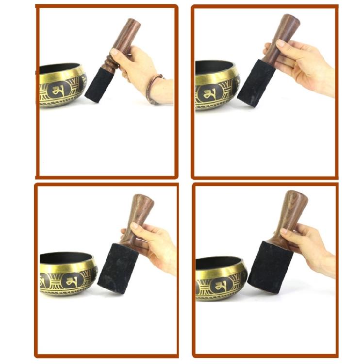 Tibetan Singing Bowl Wood Stick Buddhist Dormitory Meditation Crafts