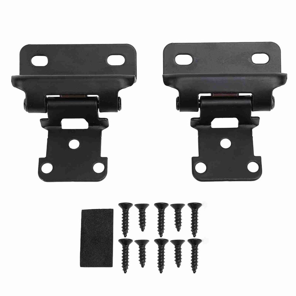2Pcs Self Closing Cabinet Hinge 1/2in Enhanced Safety Steel Semi Wrap Overlay Cupboard Door Hinge fo