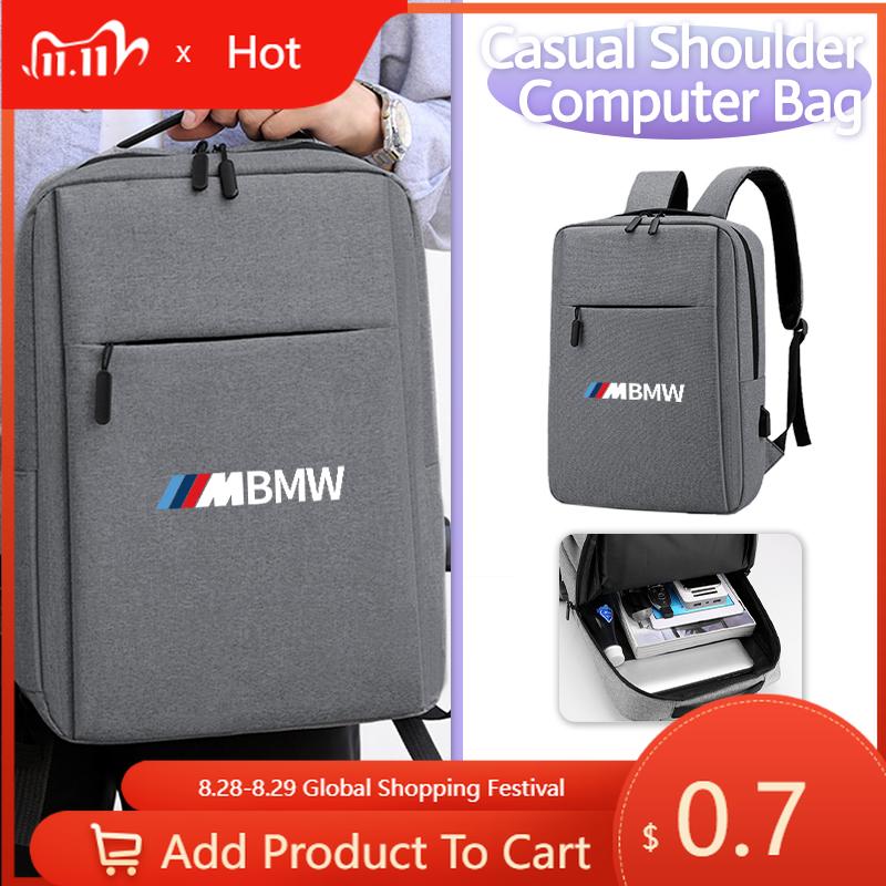Car Sticker 2025 Hot Car LOGO New Business Bag USB Rechargeable School Bag Waterproof Laptop Bag Backpack For BMW Motorsport F11