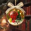 Sewing Machine Design Mini Snow Globe Christmas Ornament for Indoor Wall Door Fireplace.