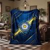 Leeds United Football Print Flannel Blanket Soft Warm Sofa Bed Throw Blanket For Home Office Bedroom