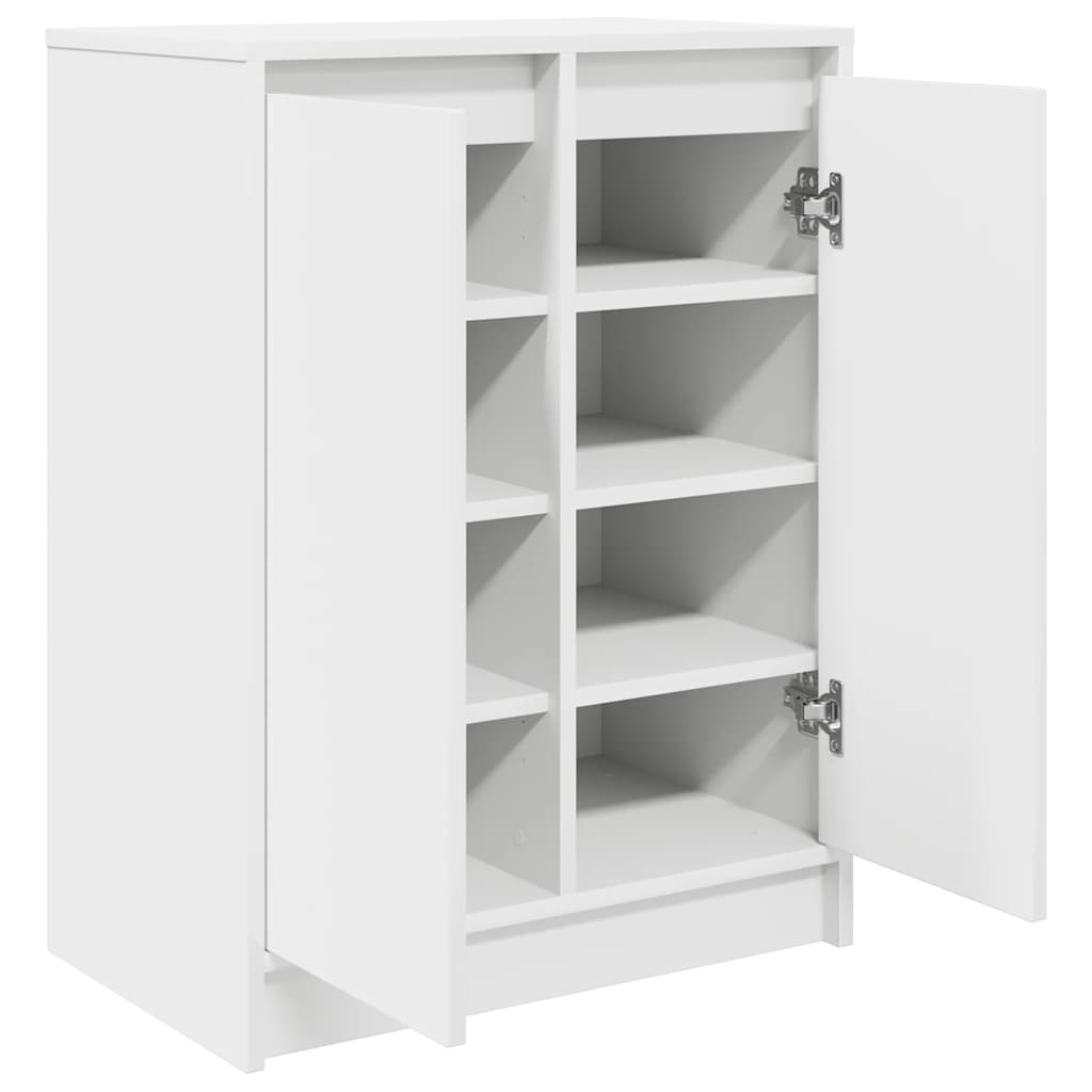 Shoe Cabinet White 57 x 34 x 76 cm Engineered Wood