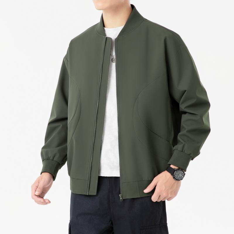 

2026 Spring Men Lightweight Jacket Windproof Waterproof Design for Outdoor Activities Everyday Casual Wear Coats M армия зеленый
