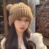 Design Bear Lovely Winter Hat For Women Soft And Warm Knit Beanie With Brim Short