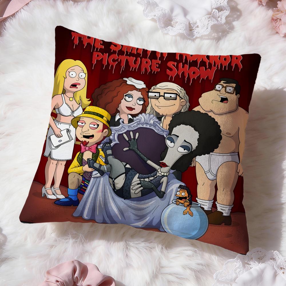 Capa de Almofada Anime A-American DadS Conforto Premium Capa de Almofada Reversível - Design Dois em Um para Qualquer Quarto e Interior de Carro