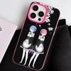 ReZero Rem Ram Jelly Double Layer Rose Red Mobile Phone Case for iPhone 17 16 15 14 13 12 11 Air Pro Max Plus Protective