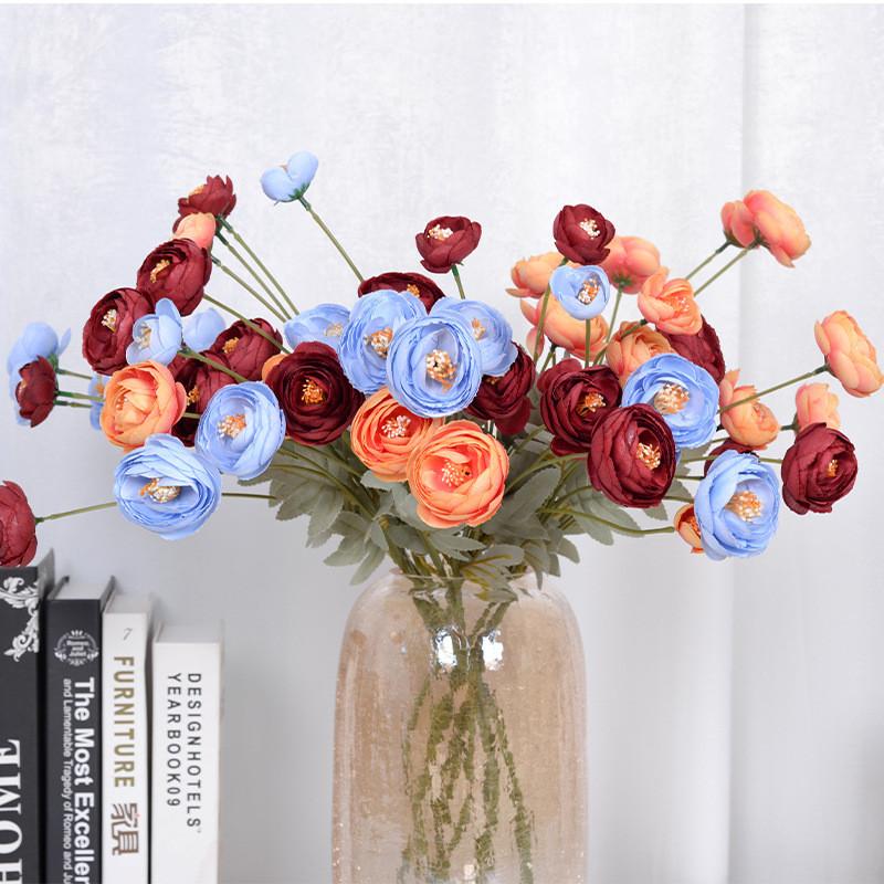 With Camellia Sasanqua Silk Flower Material For Bridal Rose Decor Bouquets