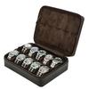 Retro Crazy Horse Cowhide Leather Watch Box - 10-Slot Handcrafted Storage for Wristwatches