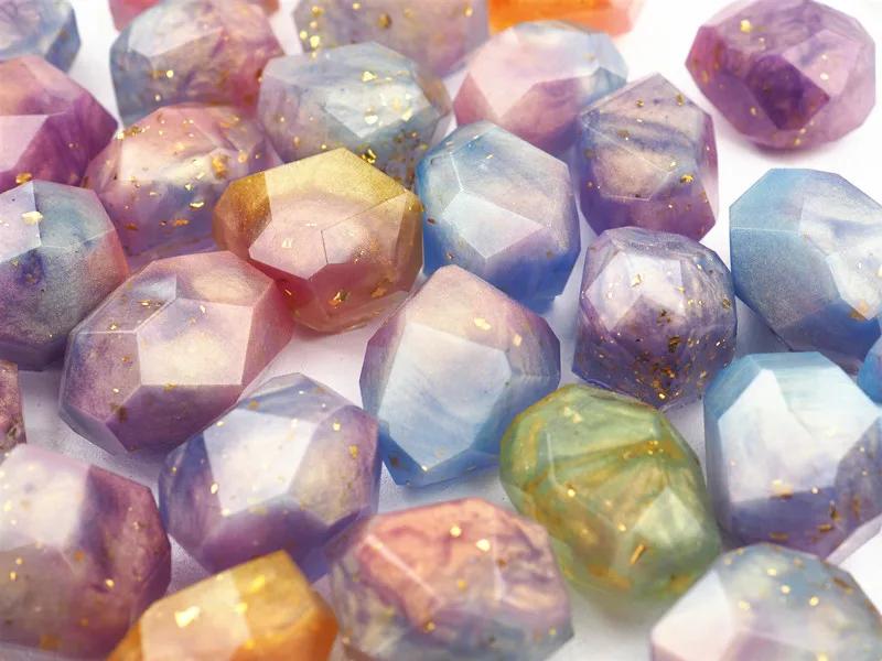 DIY Crystal Irregular Stone Silicone Mold Geometric Faceted Gemstone Crystal Spar Ore Crystal Epoxy Resin Mold