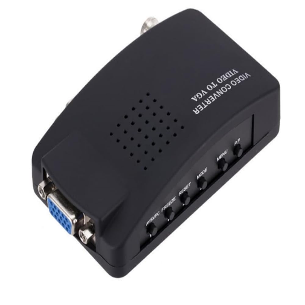 SAIZHUO BNC To VGA To VGA BNC Input To VGA Output for CCTV Camera PC To TV Laptop Monitor Converter for DVR DVD Player Support PAL VGA, S-Video