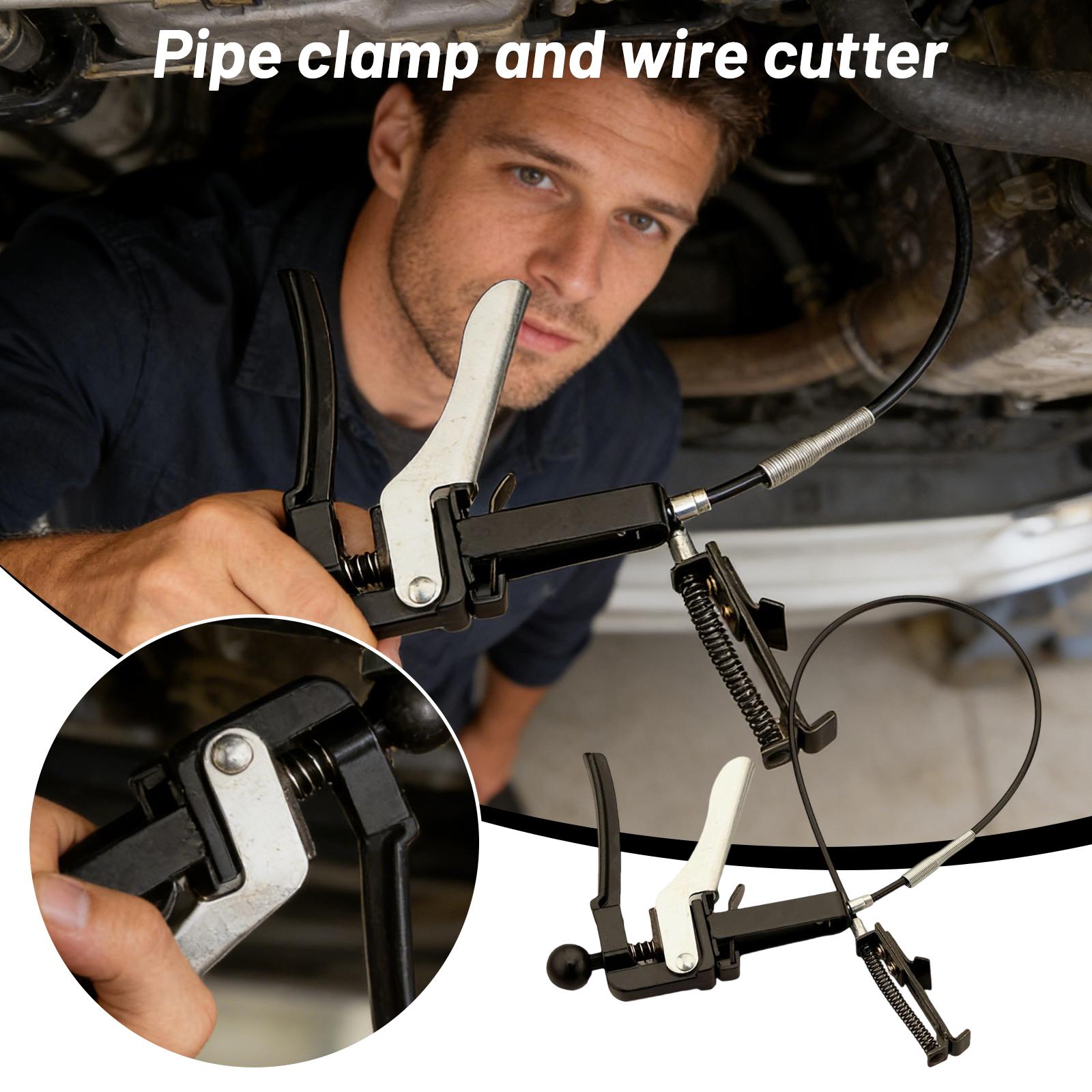 

-type Wire Bundle Clamp; Wire Clamp With Line; Automotive And Maintenance Tool. One Size білий