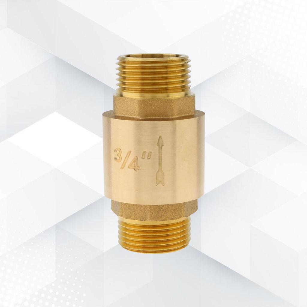 Practical Sturdy Brass Check Valves 3/4 Inch Male To Female One Way Horizontal In Line Spring Design for Well Pump Tank
