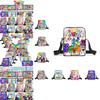 Sac à Dos Double Épaule et Bandoulière Numberblocks Avec Trousse Parfait Cadeau Pour Anniversaires