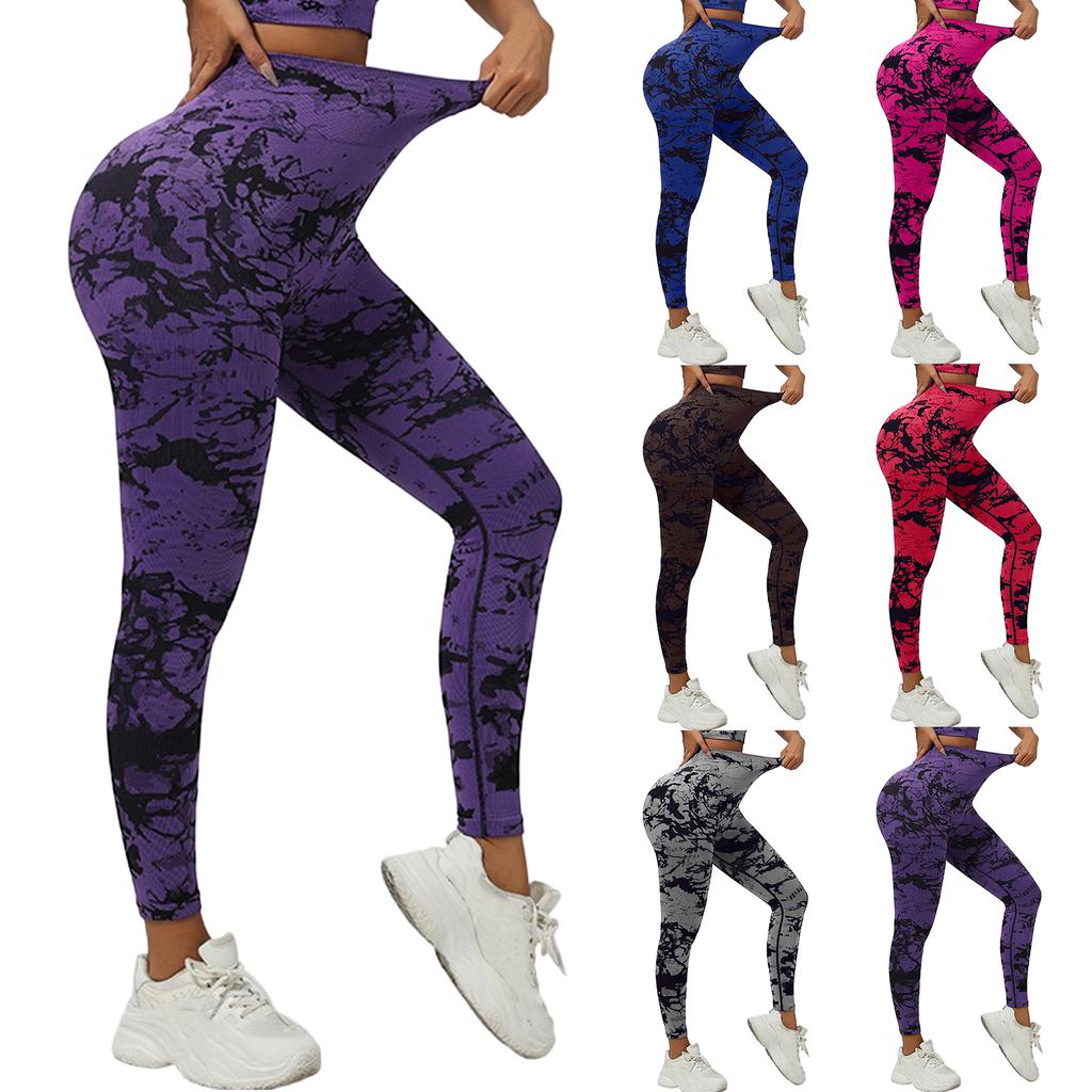 Women's Tie High Waist And Hip Lifting Sports Tight Pants Fitness Pants