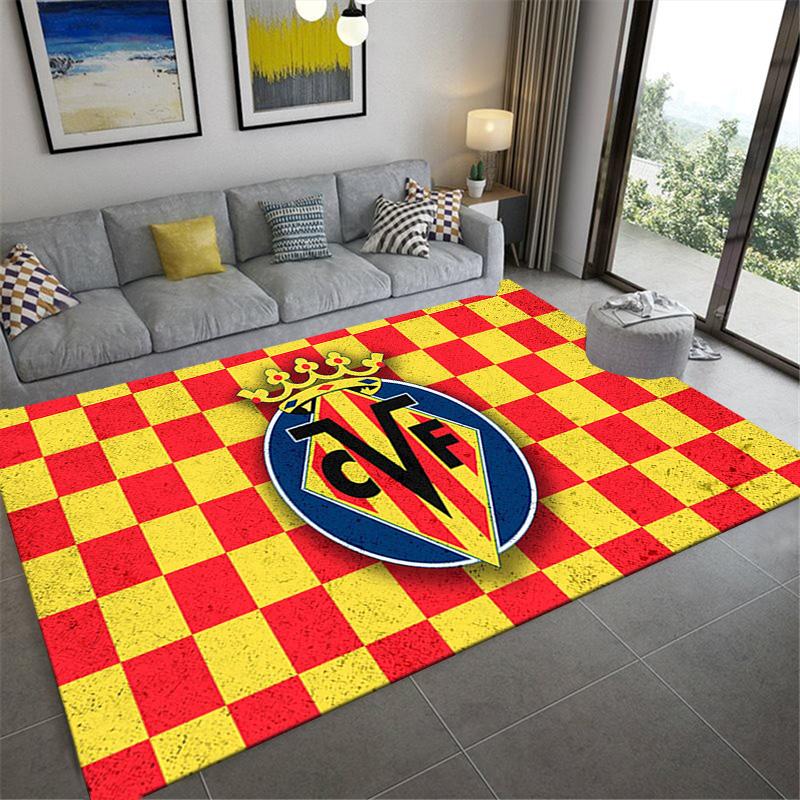 Villarreal CF Carpet Rug for Living Room Bedroom Home Sofa Decoration,Kids play Non-slip Floor Mat