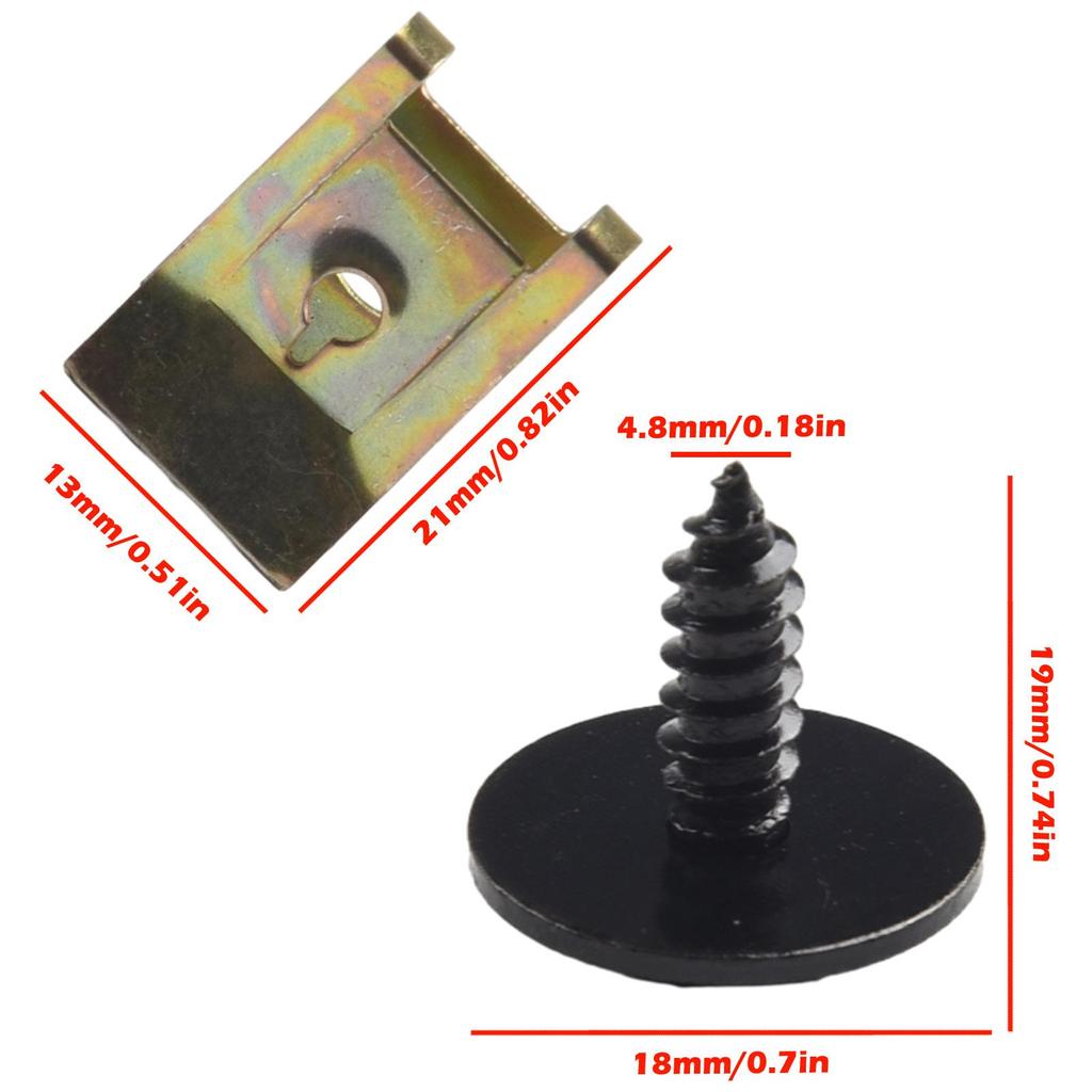 Fastener Screw 20pcs Bolt For BMW Metal Screw Clips