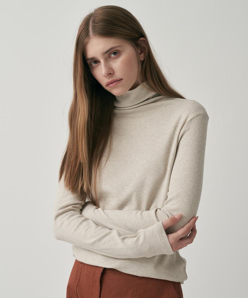 MOTT Soft Basic Turtleneck - Oatmeal