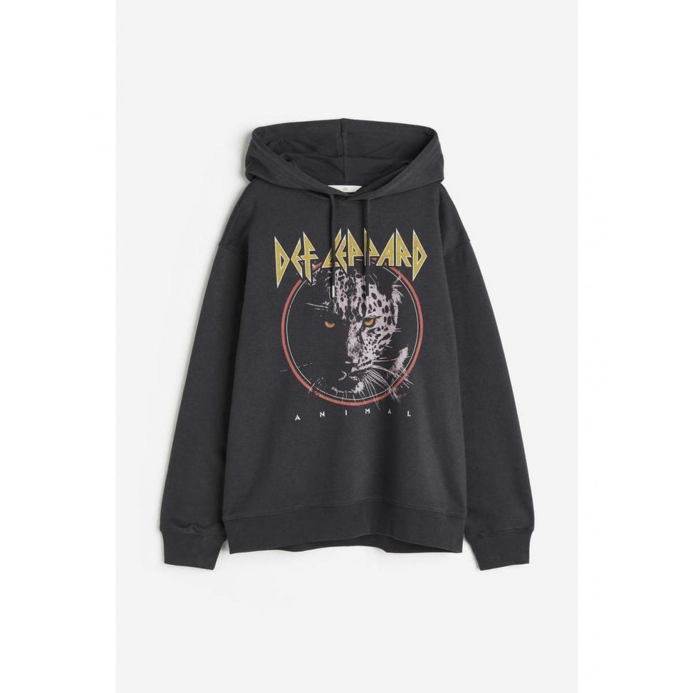 

Худи H&M Design Темно-серое Def Leppard 1091235029