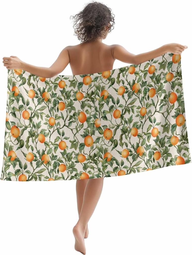 Beach Towel Summer Ocean Beach Microfiber Sand Free Towel, Blue Sky Sea Soft Absorbent Quick Dry Travel Towels for Women Men