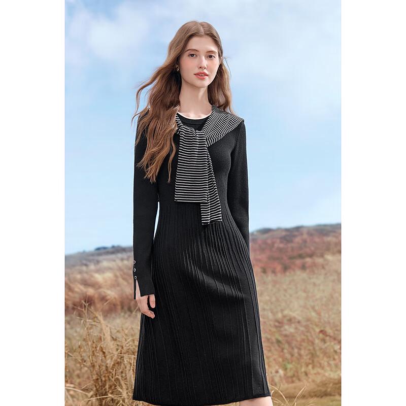 BETU Women's 2025 Autumn Slimming Long Sleeve Dress